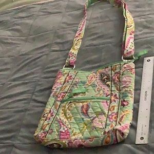 Vera Bradley Crossbody, gray multicolor, paisley bag.